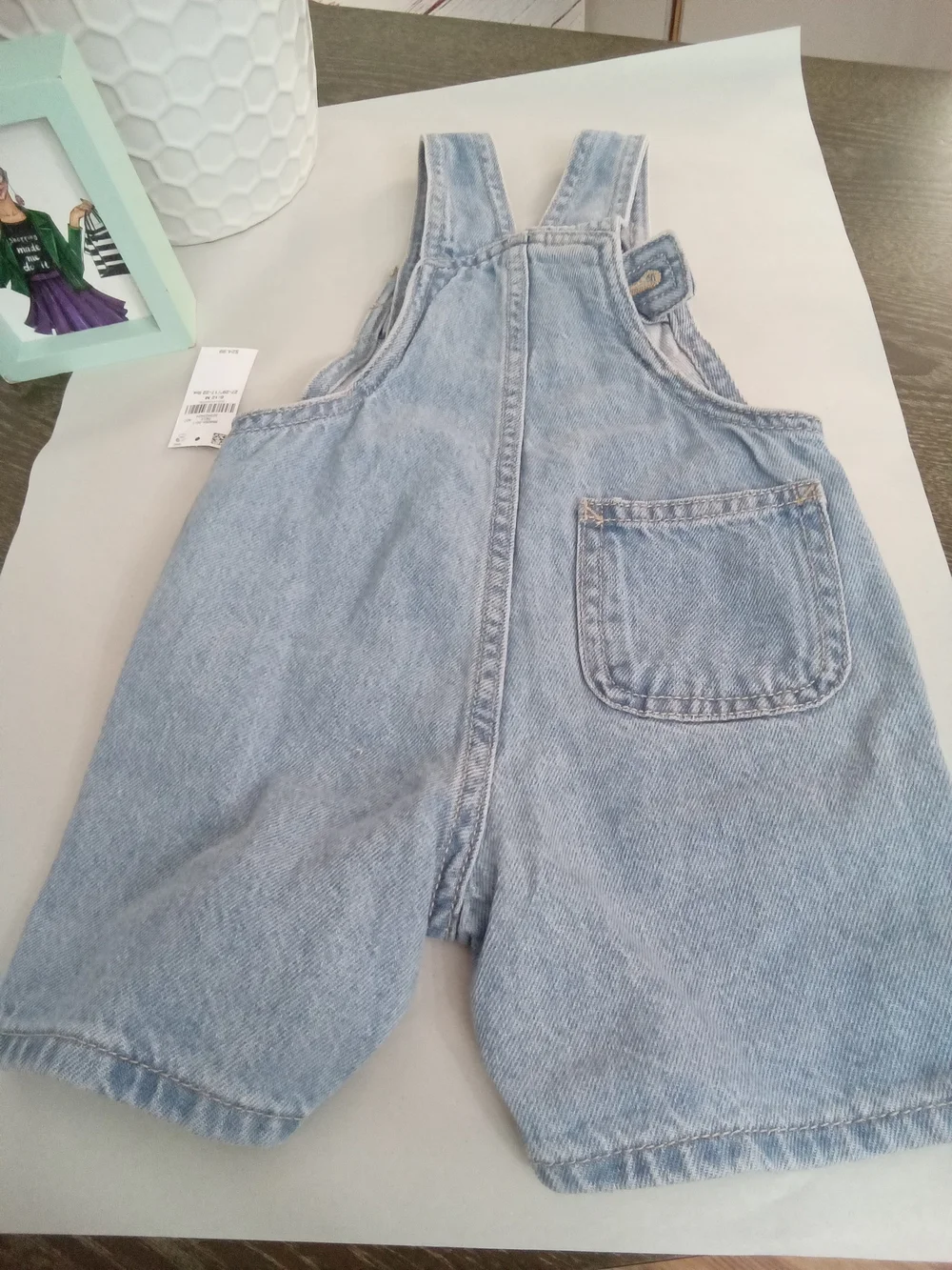 Old Navy Baby Denim Shortalls Overalls 6-12M NWT
